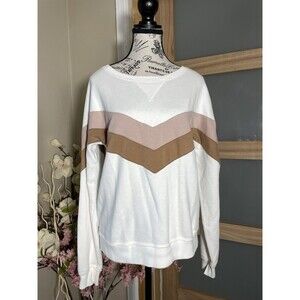 Abercrombie Colorblock Chevron Knit Sweater Women's Medium Long Sleeve Pullover